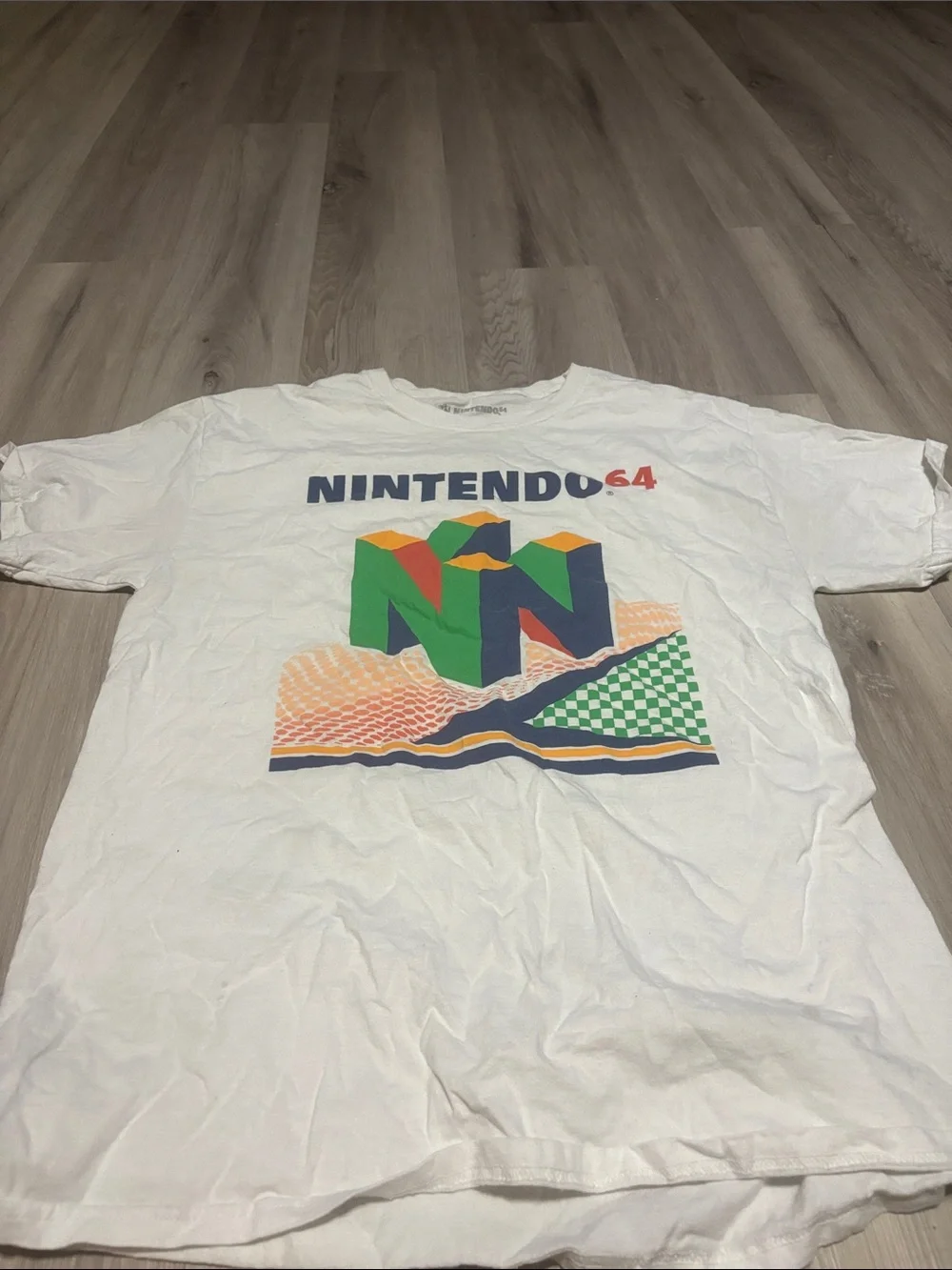 Nintendo White T-Shirt with Multicolor Nintendo 64 Logo